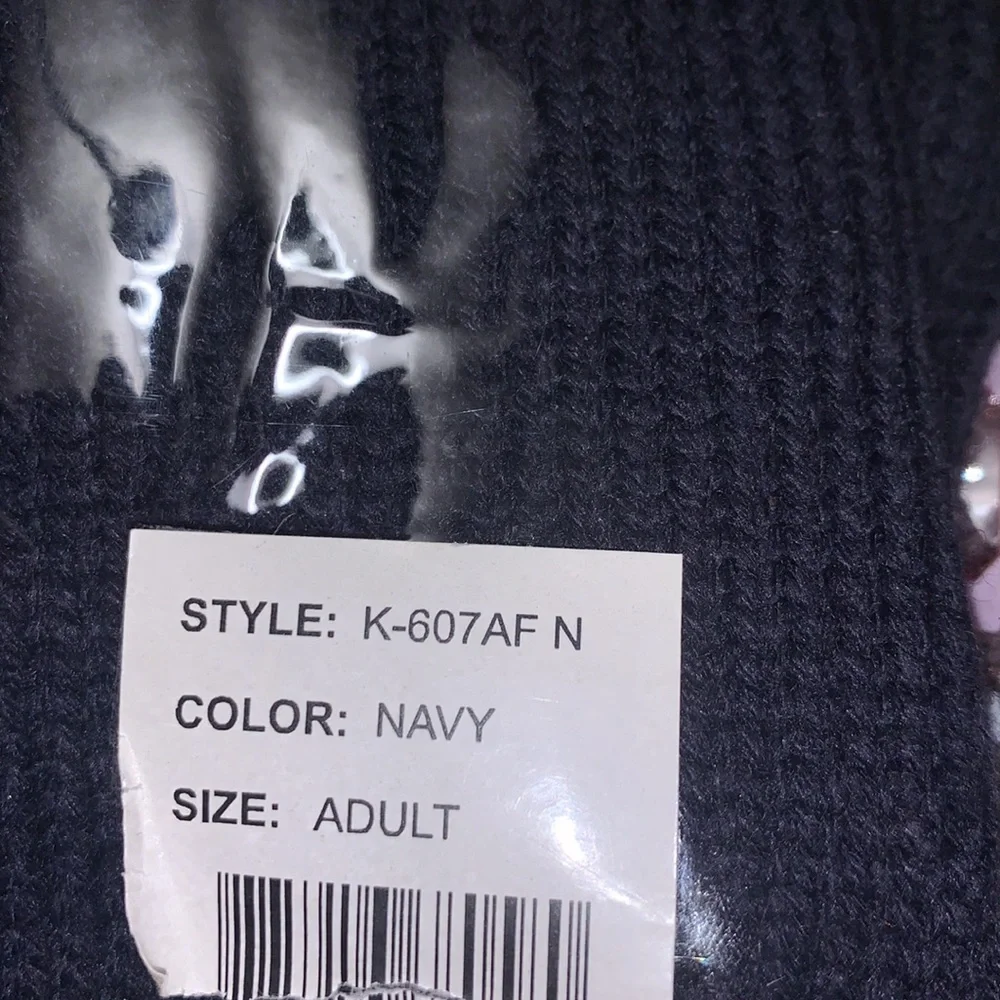 USA Winter Olympic Mittens Navy Cable Knit‎